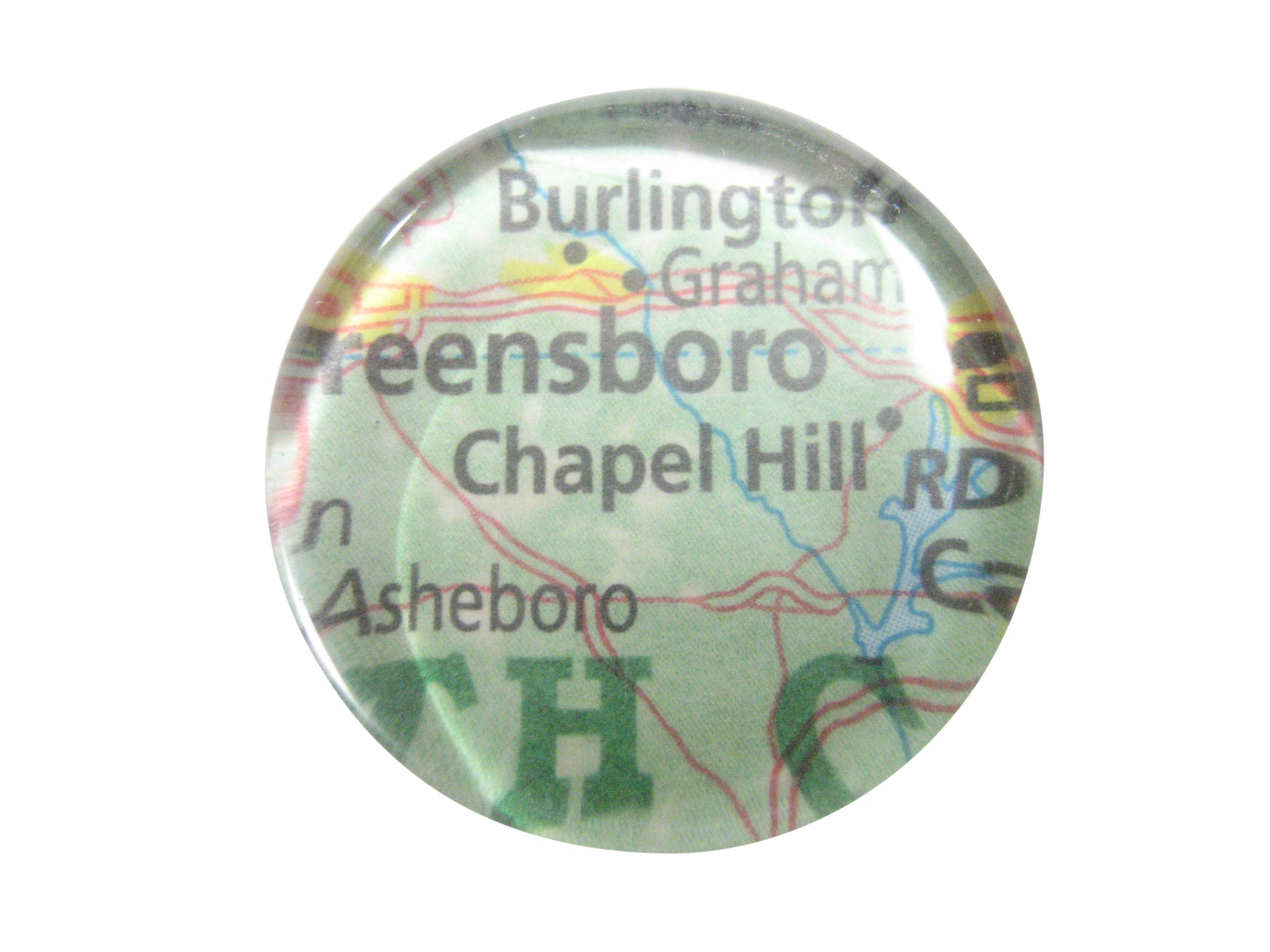 Chapel Hill North Carolina Map Pendant Magnet