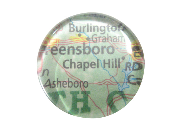 Chapel Hill North Carolina Map Pendant Magnet