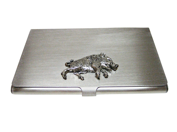 Charging Wild Boar Business Card Holder