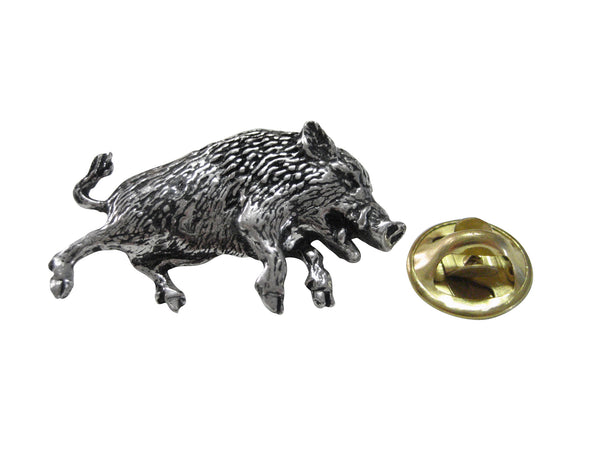 Charging Wild Boar Lapel Pin