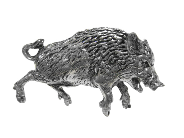 Charging Wild Boar Razorback Hog Adjustable Size Fashion Ring