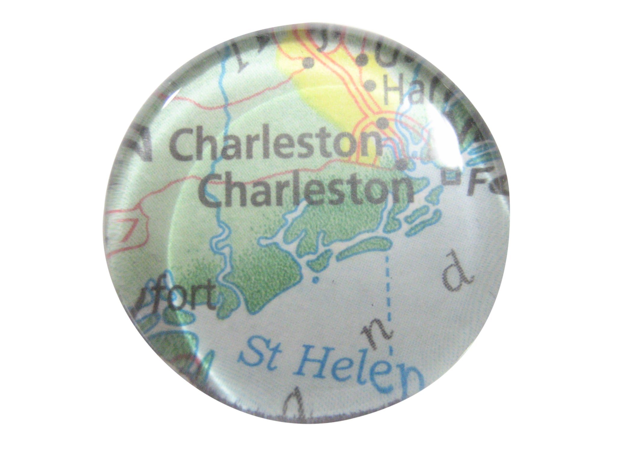 Charleston South Carolina Map Pendant Magnet