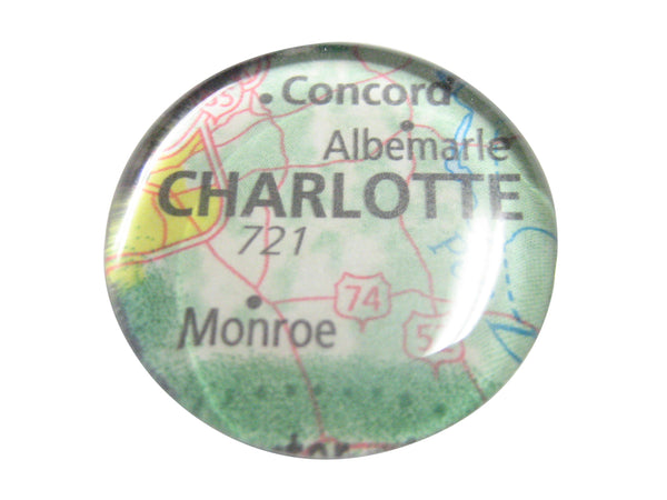 Charlotte North Carolina Map Pendant Magnet