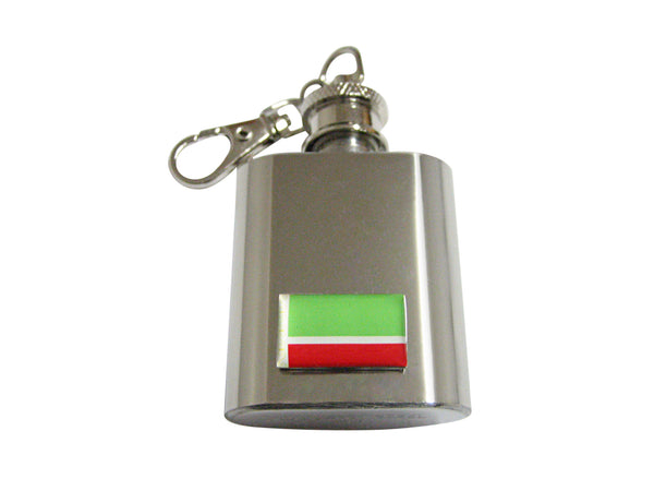 Chechnya Flag 1 Oz. Stainless Steel Key Chain Flask