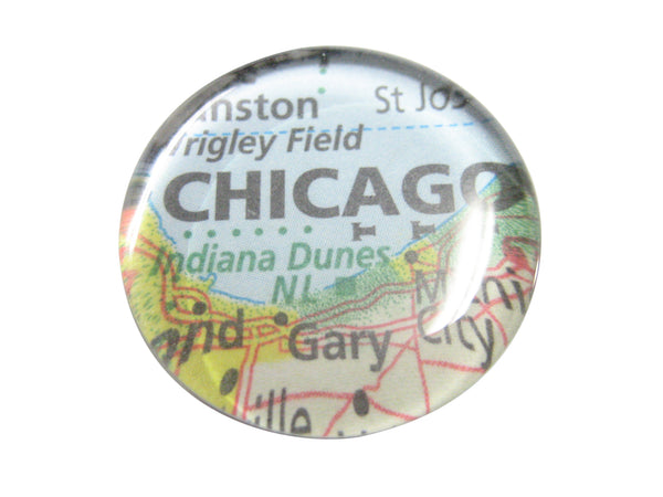 Chicago Illinois Map Pendant Magnet