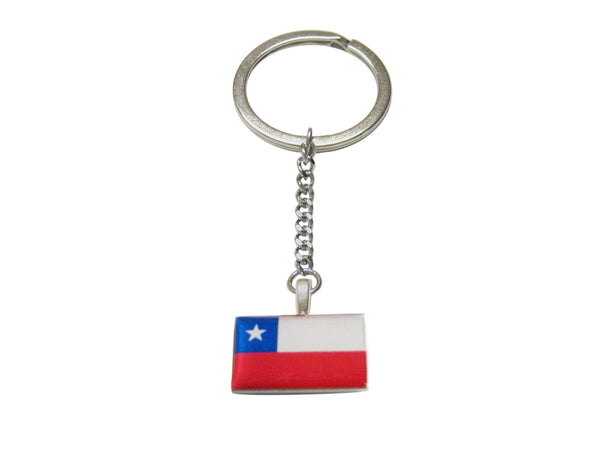Chile Flag Pendant Keychain