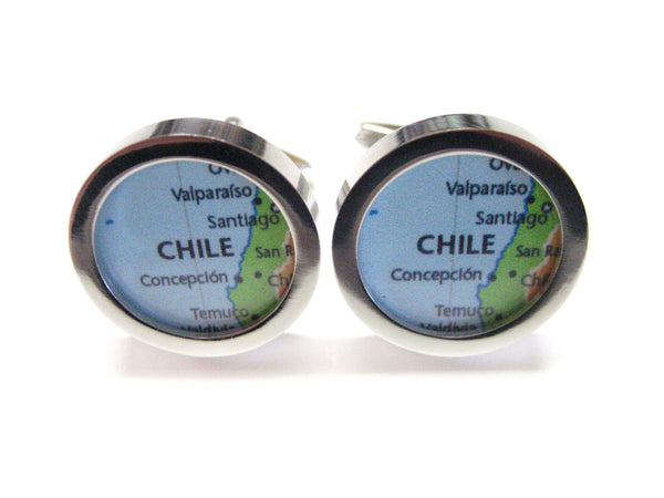 Chile Map Cufflinks