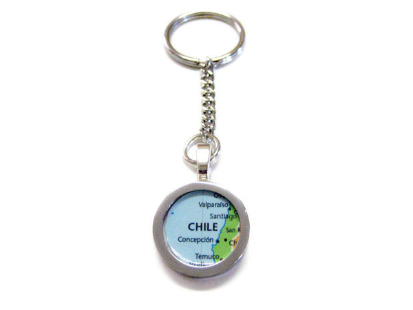 Chile Map Pendant Keychain