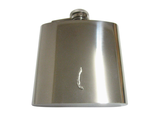 Chile Map Shape Pendant 6 Oz. Stainless Steel Flask