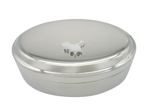 China Map Shape Pendant Oval Trinket Jewelry Box