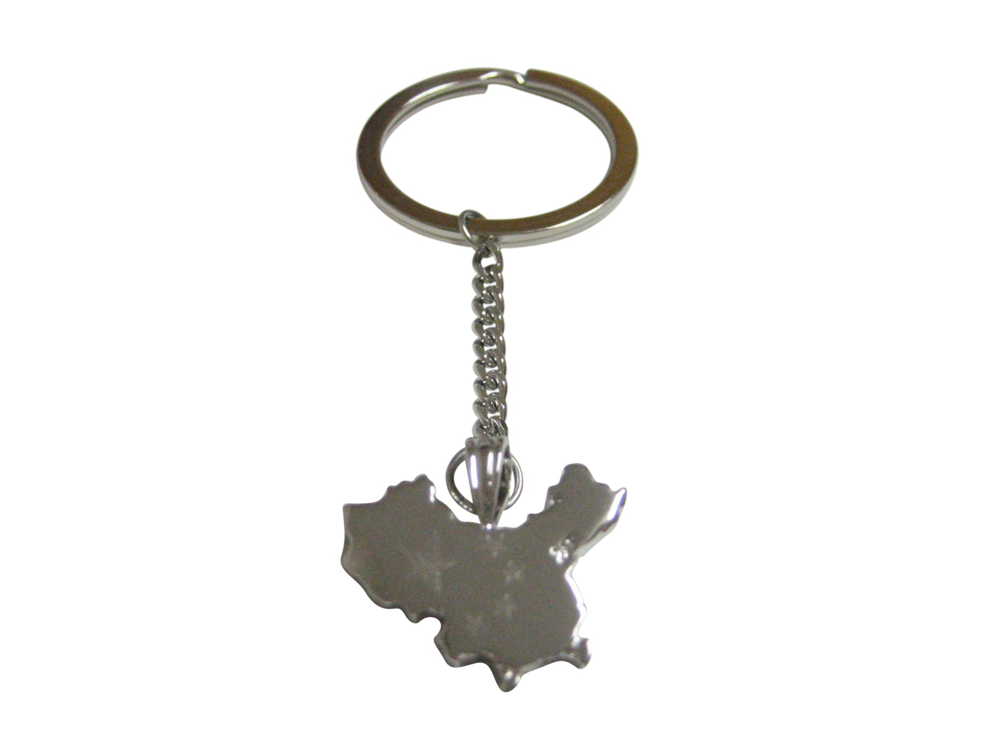 China Map Shape and Flag Design Pendant Keychain