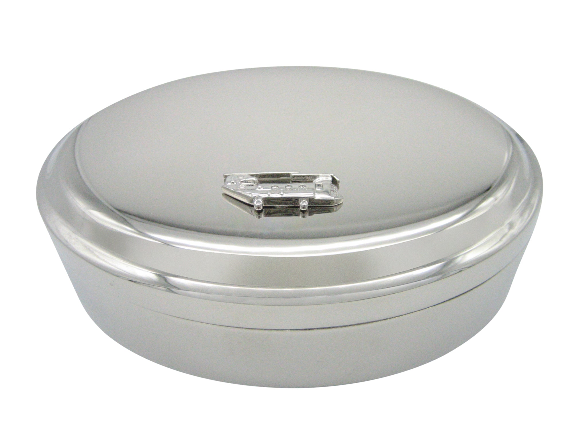 Chinook Helicopter Airforce Pendant Oval Trinket Jewelry Box