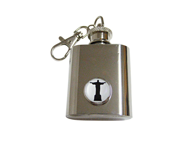 Christ The Redeemer Rio Statue 1 Oz. Stainless Steel Key Chain Flask