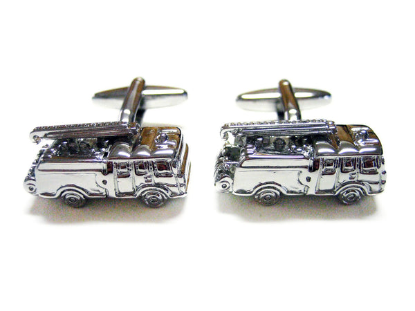 Chrome Fire Truck Cufflinks