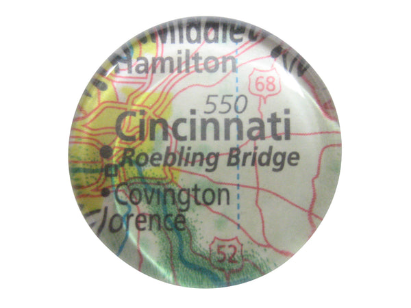 Cincinnati Ohio Map Pendant Magnet