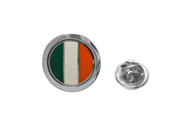 Circle Irish Flag Design Lapel Pin