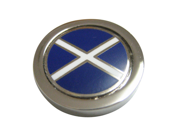 Circle Scottish Flag Design Pendant Magnet