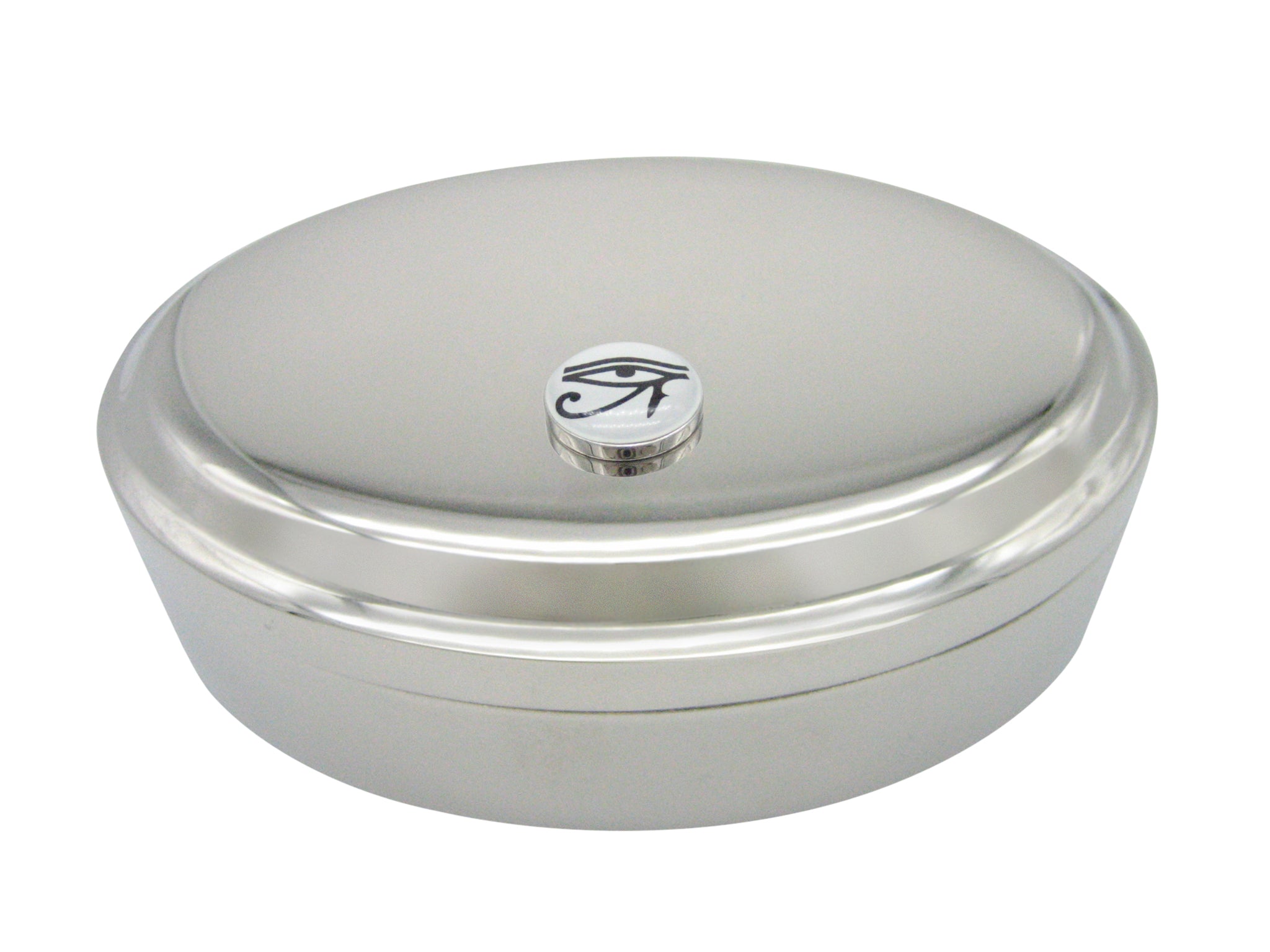 Circular Eye of Horus Pendant Oval Trinket Jewelry Box