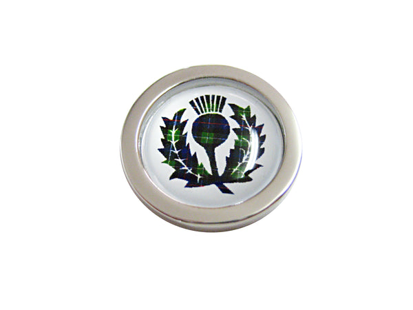 Circular Green Scottish Thistle Magnet