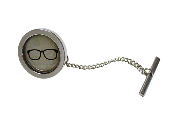 Circular Hipster Glasses Design Tie Tack