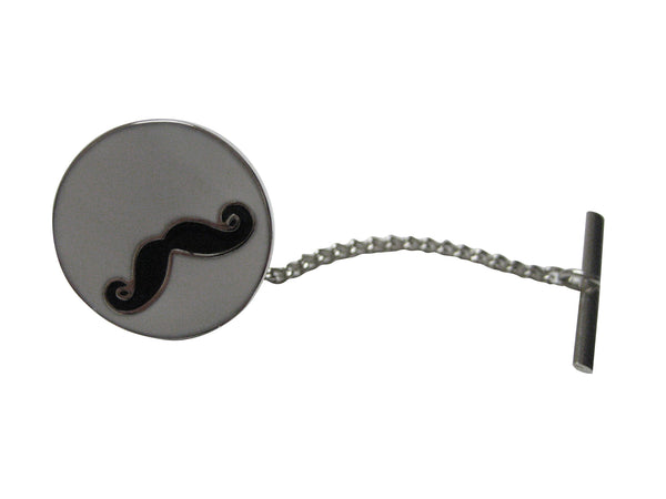 Circular Hipster Mustache Tie Tack