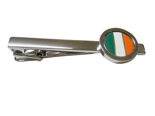 Circular Irish Flag Design Square Tie Clip