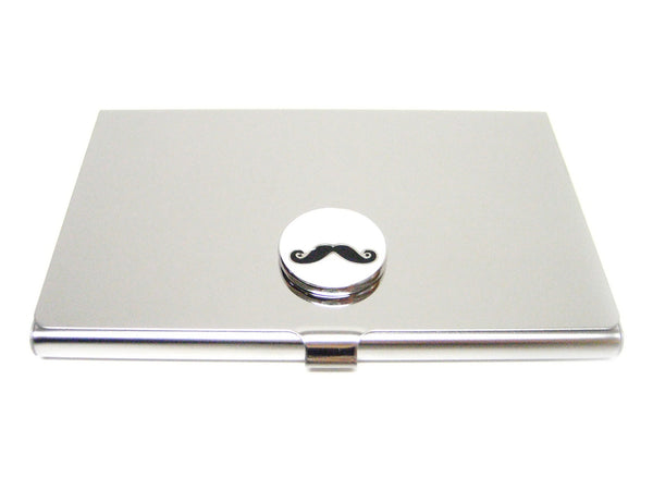 Business Card Holder with Mustache Pendant