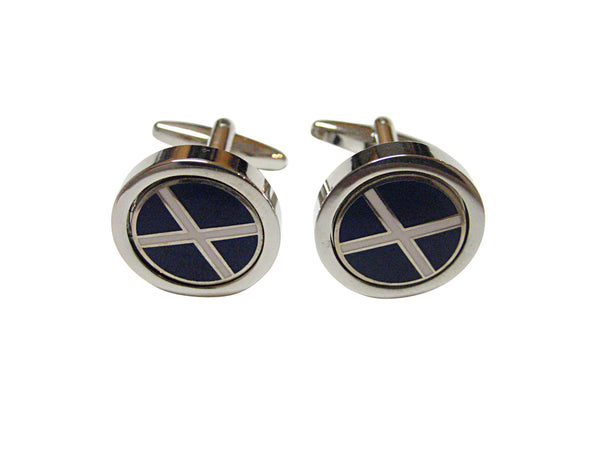 Circular Scotland Flag Cufflinks