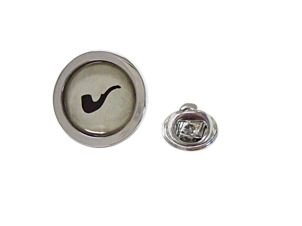 Circular Smoking Pipe Design Lapel Pin