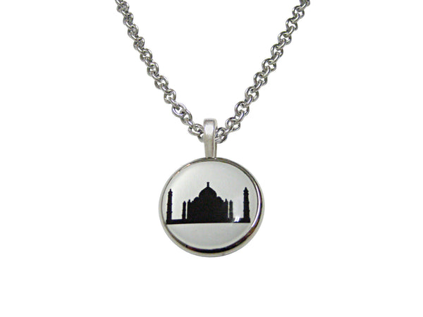 Circular Taj Mahal Pendant Necklace