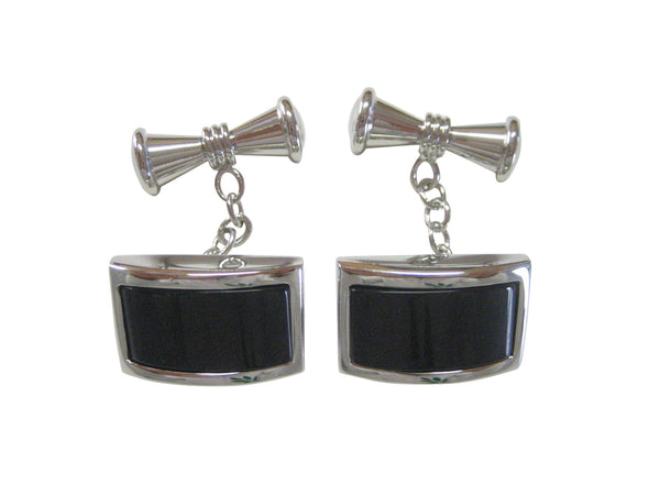 Classic Black and Silver Cufflinks
