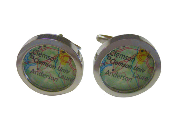 Clemson University Map Cufflinks