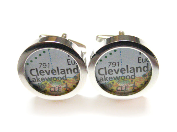 Cleveland Ohio Map Cufflinks