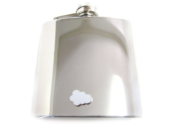 6 Oz. Stainless Steel Flask with Cloud Pendant