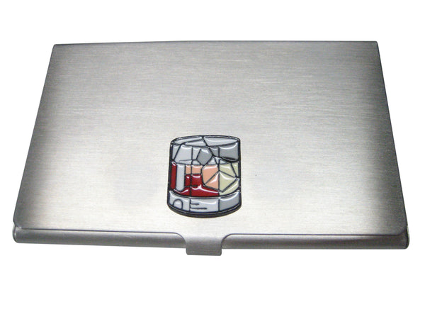 Cocktail Drink On The Rocks Business Card Holder