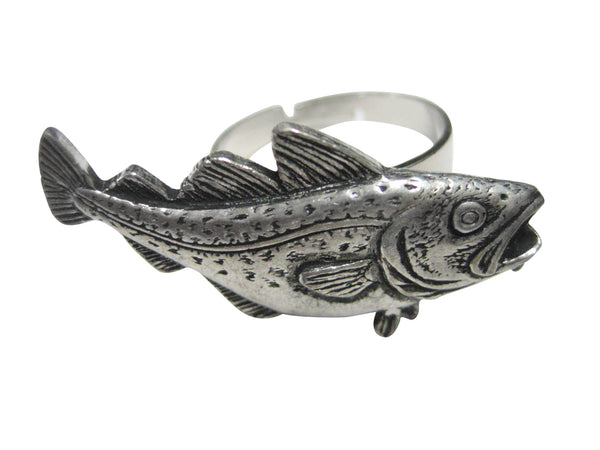 Cod Fish Adjustable Size Fashion Ring
