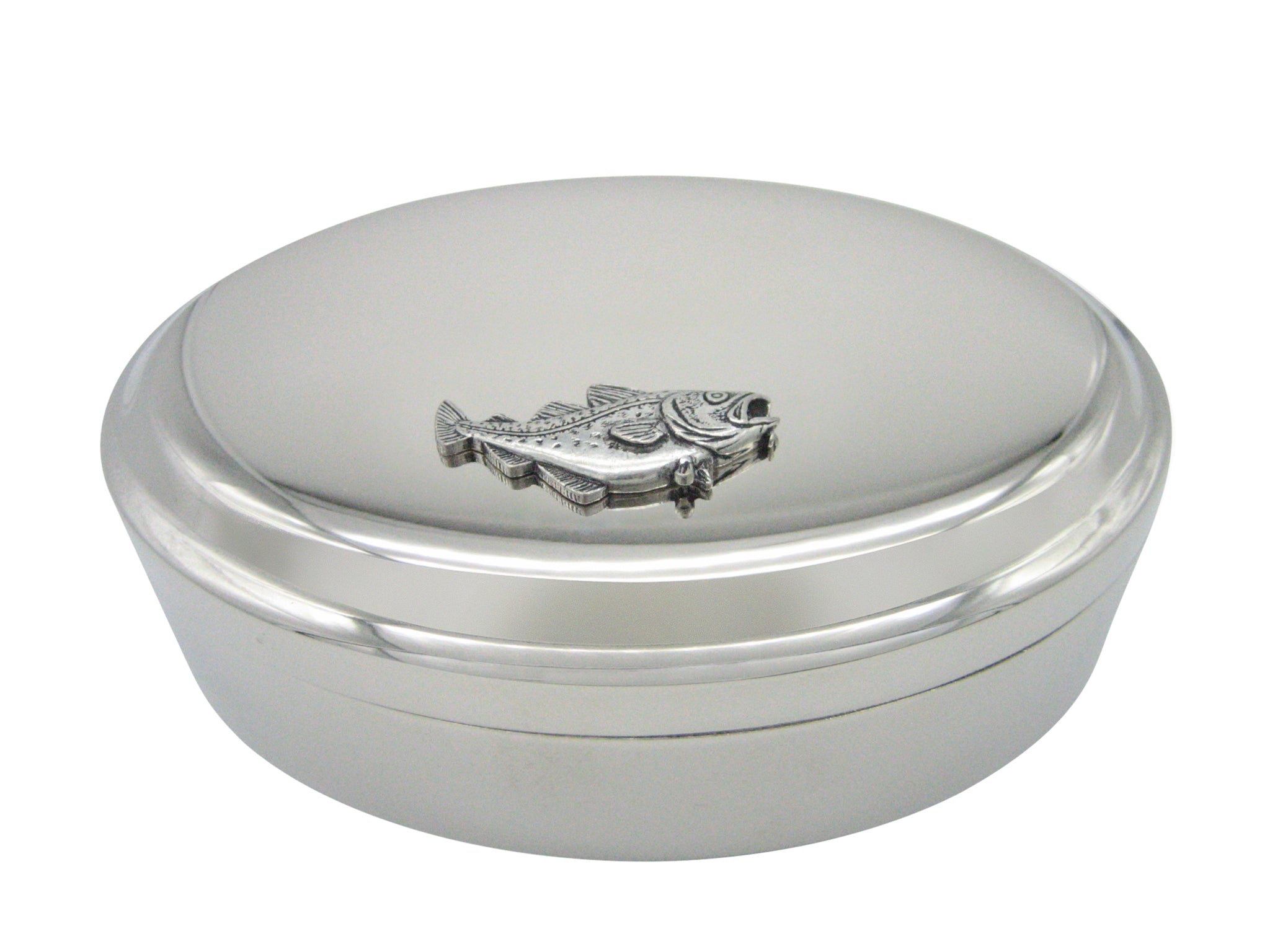Cod Fish Pendant Oval Trinket Jewelry Box