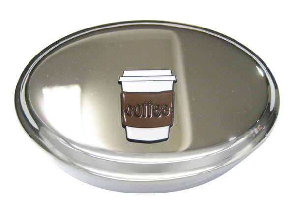 Coffee Cup Oval Trinket Jewelry Box