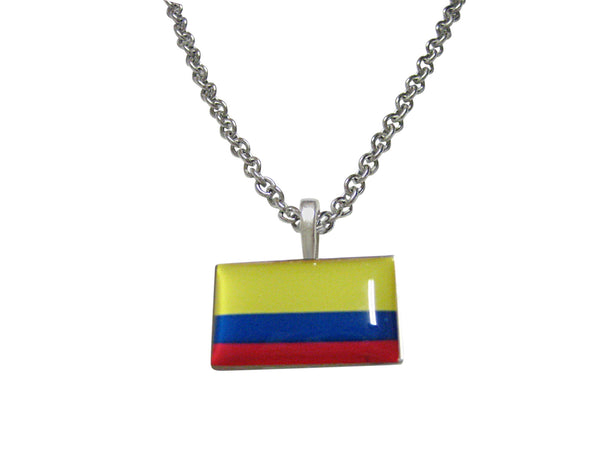 Colombia Flag Pendant Necklace