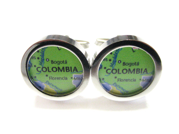Colombia Map Cufflinks