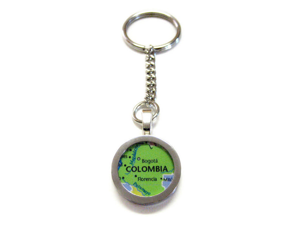 Colombia Map Pendant Keychain