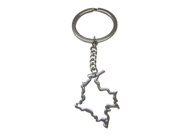 Colombia Map Outline Keychain