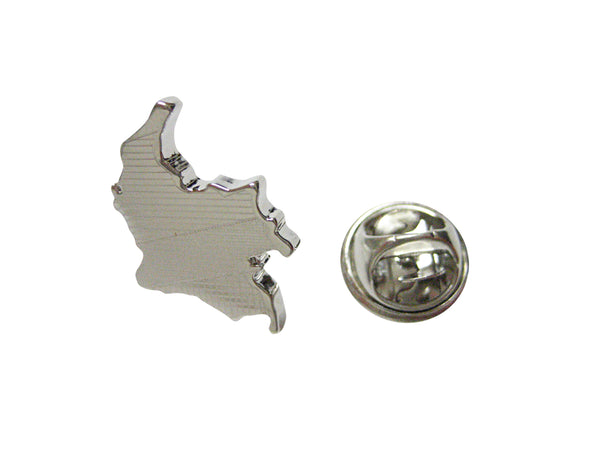 Colombia Map Shape and Flag Design Lapel Pin