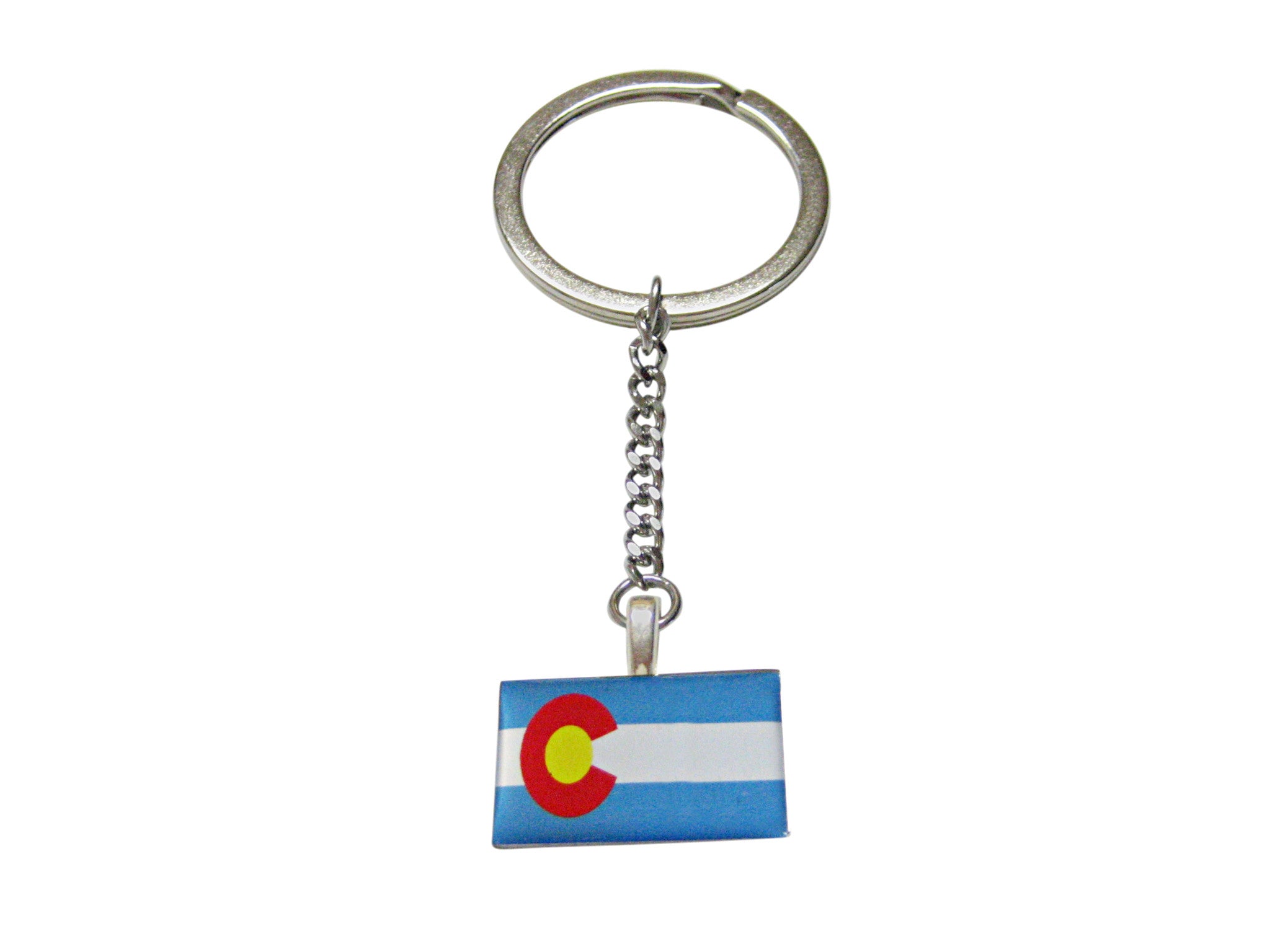 Colorado State Flag Pendant Keychain
