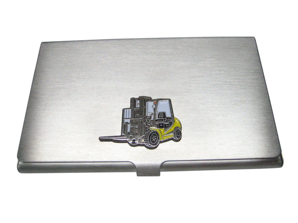 Colored Flat Industrial Warehouse Forklift Business Card Holder