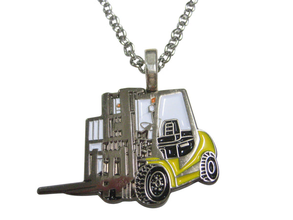 Colored Flat Industrial Warehouse Forklift Pendant Necklace