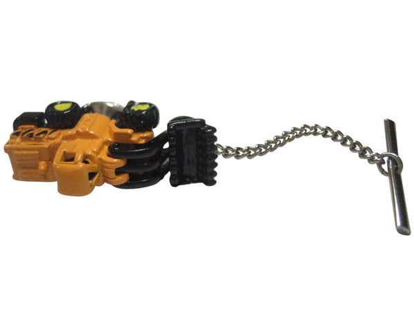 Colored Excavator Heavy Machinery Tie Tack
