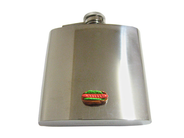 Colored Hot Dog 6 Oz. Stainless Steel Flask
