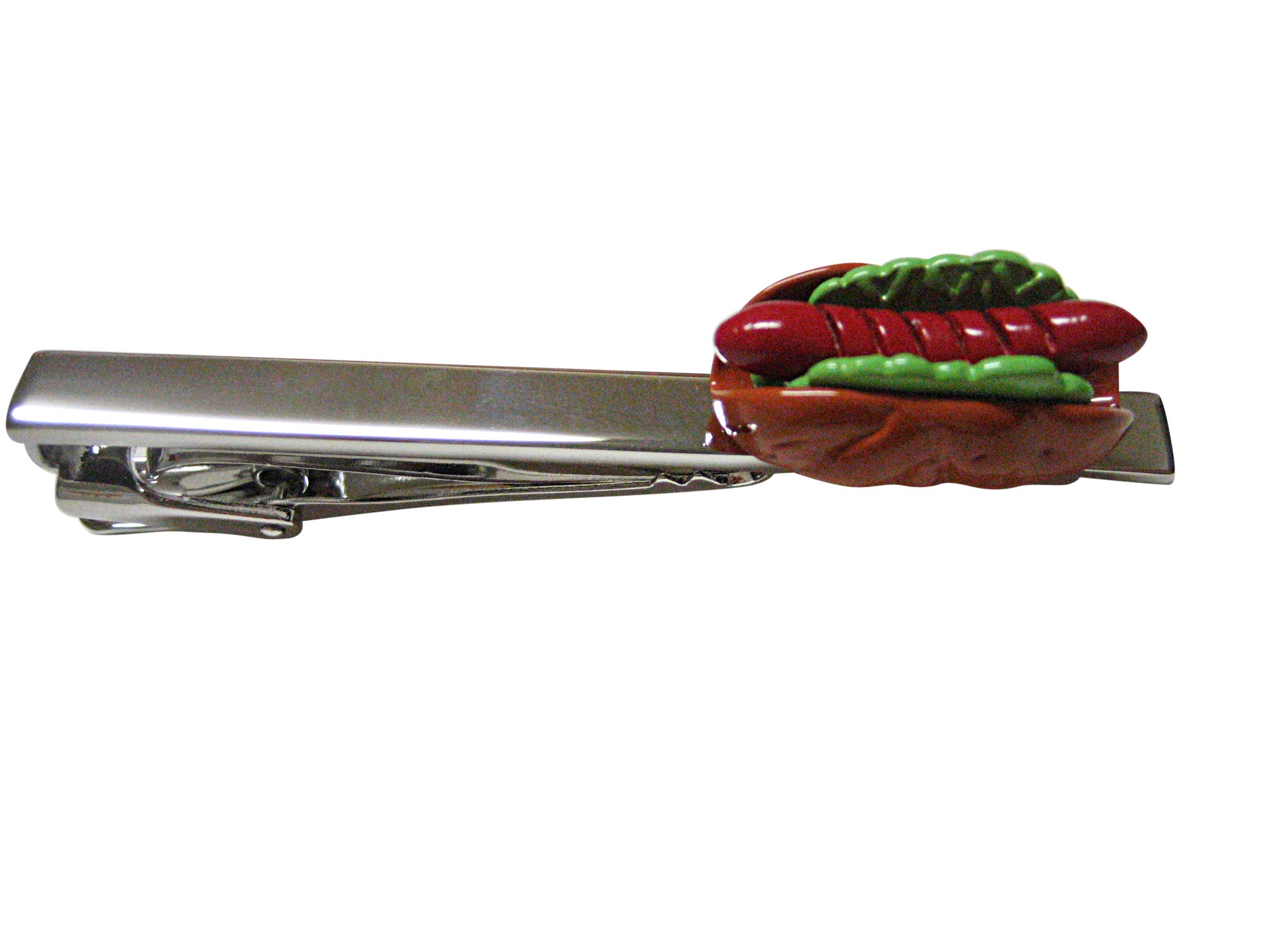Colored Metal Hot Dog Square Tie Clip