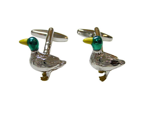 Colored Mallard Duck Cufflinks